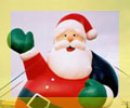 Santa Claus coming out of chimney - giant advertising inflatables
