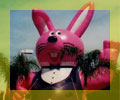pink bunny 25 ft. tall advertising inflatable